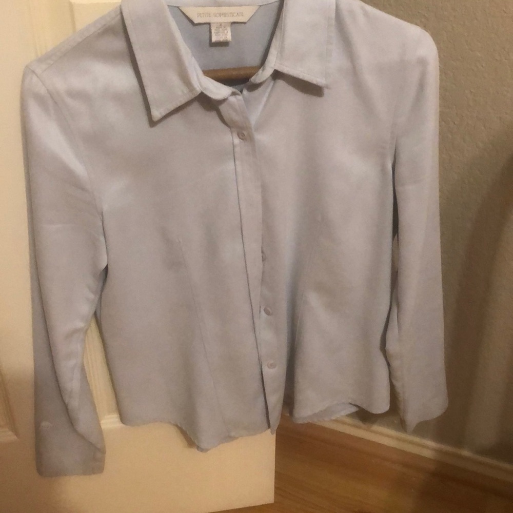 Petite Sophisticate Brushed Cotton Shirt